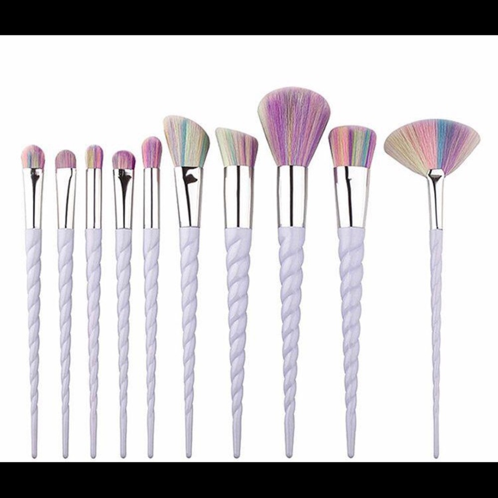 10 pc Unicorn/rainbow brush set